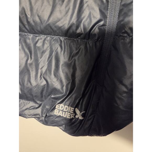 Eddie Bauer Womens L 650 Down Packable Lightweight Jacket Puffer Coat Black - Picture 4 of 10